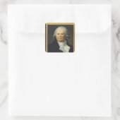 Portrait von Georges Danton Quadratischer Aufkleber (Tasche)
