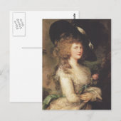 Portrait von Georgiana von Thomas Gainsborough Postkarte (Vorne/Hinten)