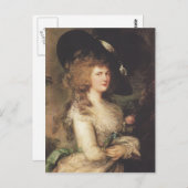 Portrait von Georgiana von Thomas Gainsborough Postkarte (Vorne/Hinten)