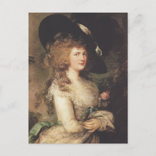 Portrait von Georgiana von Thomas Gainsborough Postkarte (Vorderseite)