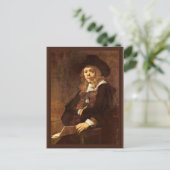Portrait von Gerard de Lairesse durch Rembrand Postkarte (Stehend Vorderseite)