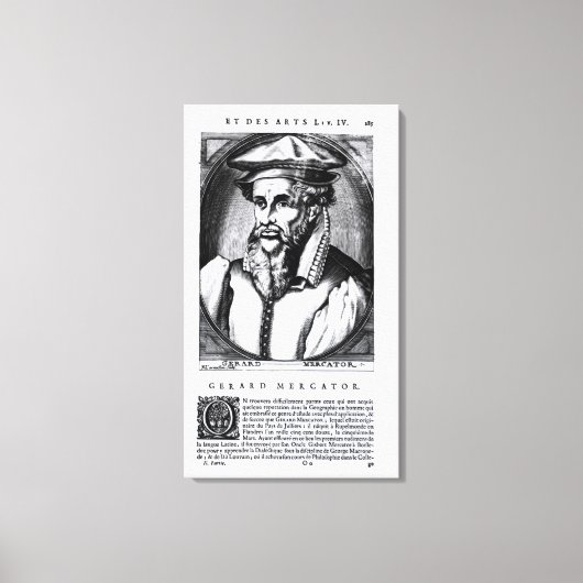 Portrait von Gerard Mercator Leinwanddruck (Vorderseite)