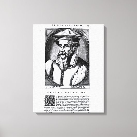 Portrait von Gerard Mercator Leinwanddruck (Vorderseite)