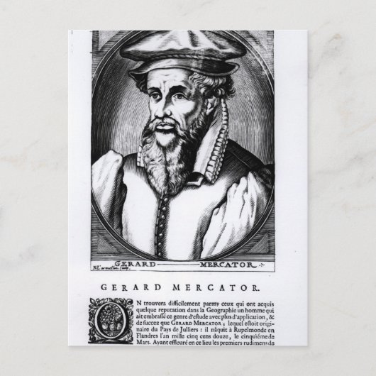Portrait von Gerard Mercator Postkarte (Vorderseite)