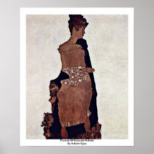 Portrait von Gertrude Schiele von Schiele Egon Poster