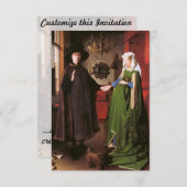 Portrait von Giovanni Arnolfini und seiner Ehefrau Einladung (Vorne/Hinten)