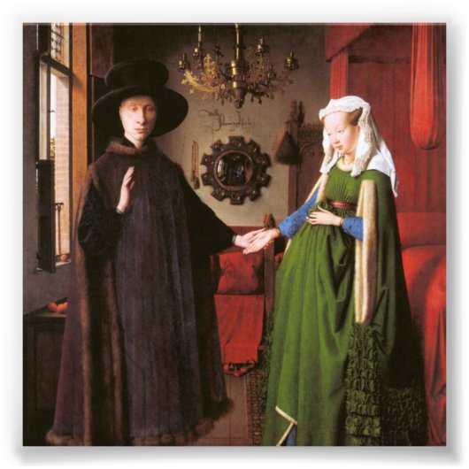 Portrait von Giovanni Arnolfini und seiner Ehefrau Fotodruck (Vorne)