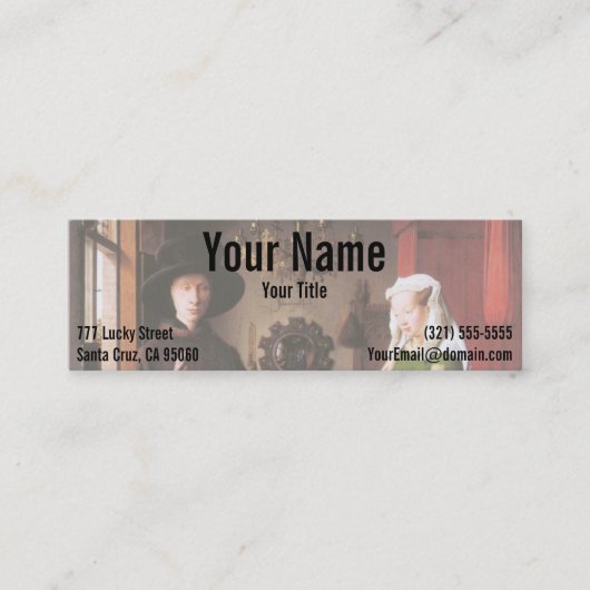 Portrait von Giovanni Arnolfini und seiner Ehefrau Mini Visitenkarte (Vorderseite)