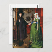 Portrait von Giovanni Arnolfini und seiner Ehefrau Postkarte (Vorne/Hinten)