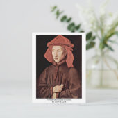 Portrait von Giovanni Arnolfini von Jan Van Eyck Postkarte (Stehend Vorderseite)