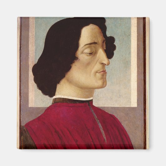 Portrait von Giuliano de' Medici c.1480 Magnet (Vorne)