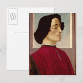 Portrait von Giuliano de' Medici c.1480 Postkarte (Vorne/Hinten)