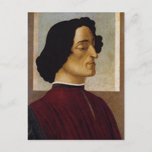 Portrait von Giuliano de' Medici Postkarte (Vorderseite)