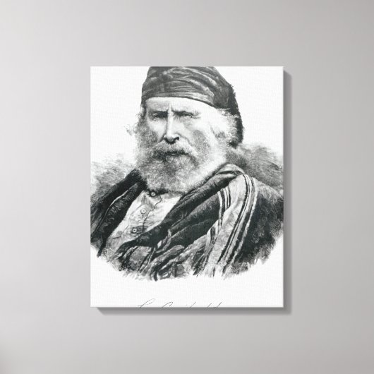Portrait von Giuseppe Garibaldi Leinwanddruck (Vorderseite)