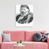 Portrait von Giuseppe Garibaldi Leinwanddruck (Insitu (Wohnzimmer))