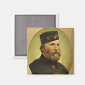 Portrait von Giuseppe Garibaldi Magnet (Vorderseite/Rückseite)