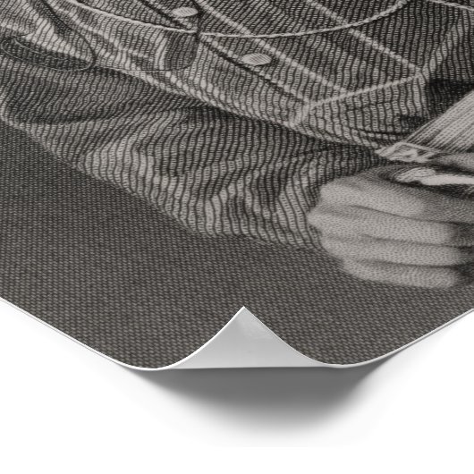 Portrait von Giuseppe Garibaldi Poster (Ecke)