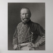 Portrait von Giuseppe Garibaldi Poster (Vorne)
