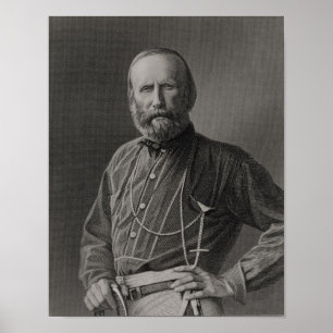 Portrait von Giuseppe Garibaldi Poster