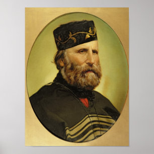 Portrait von Giuseppe Garibaldi Poster