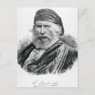 Portrait von Giuseppe Garibaldi Postkarte