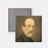 Portrait von Giuseppe Mazzini Magnet (Vorderseite/Rückseite)