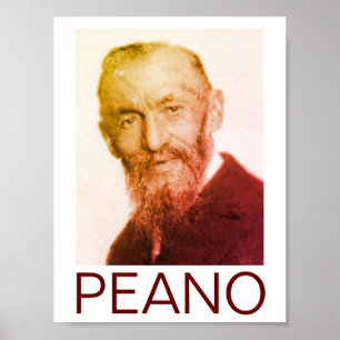 Portrait von Giuseppe Peano Poster