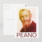 Portrait von Giuseppe Peano Postkarte (Vorne/Hinten)