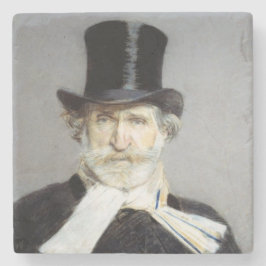 Portrait von Giuseppe Verdi, italienischer Opernko Steinuntersetzer