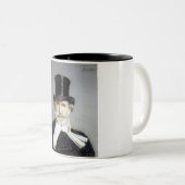 Portrait von Giuseppe Verdi, italienischer Opernko Zweifarbige Tasse (VorderseiteRechts)