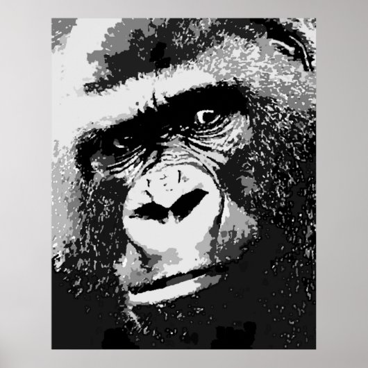 Portrait von Gorilla Poster Print (Vorne)