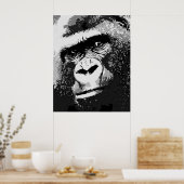 Portrait von Gorilla Poster Print (Küche)