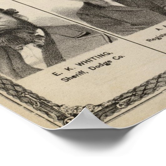 Portrait von Greenleaf, Minnesota Poster (Ecke)