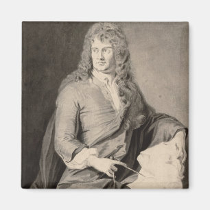 Portrait von Grinling-Gibbons (1648-1721) (w/c auf Magnet