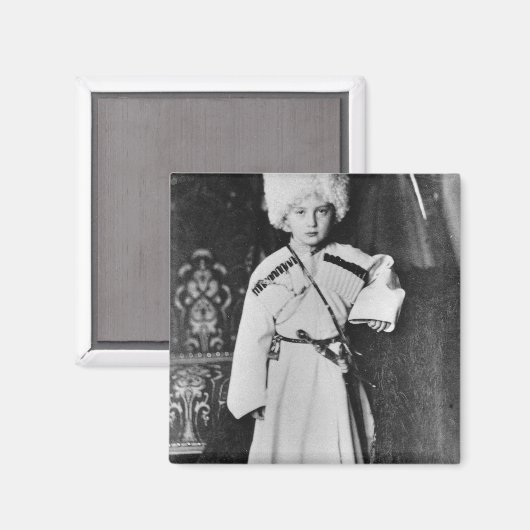 Portrait von Großherzog Nicholas Mikhailowitsch Magnet (Vorderseite/Rückseite)