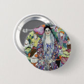 Portrait von Gustav Klimt Button (Vorne & Hinten)