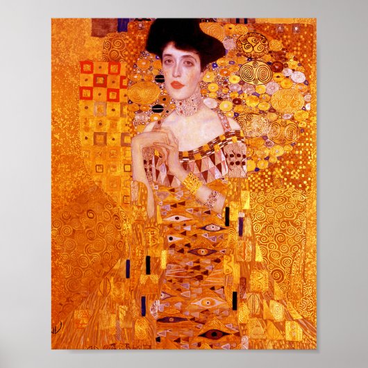 Portrait von Gustav Klimt Poster (Vorne)