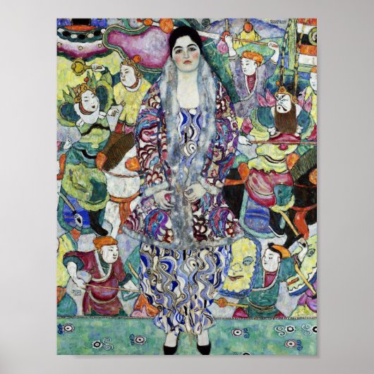 Portrait von Gustav Klimt Poster (Vorne)
