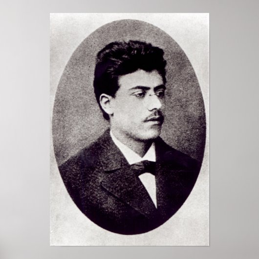 Portrait von Gustav Mahler, 1878 Poster (Vorne)