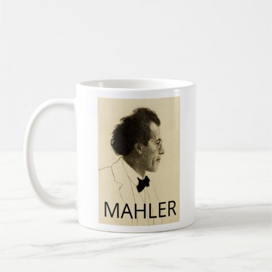 Portrait von Gustav Mahler (1902) Kaffeetasse (Links)