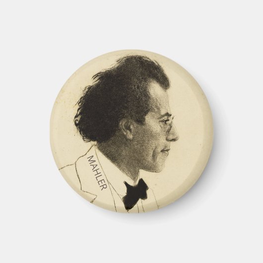 Portrait von Gustav Mahler (1902) Magnet (Vorne)