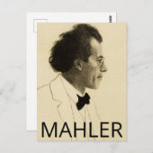 Portrait von Gustav Mahler (1902) Postkarte (Vorne/Hinten)
