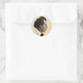 Portrait von Gustav Mahler (1902) Runder Aufkleber (Tasche)