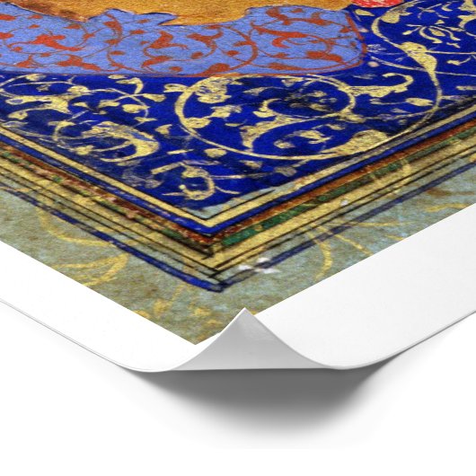 Portrait von Hamida Banu Begum, mit einem Siegel, Poster (Ecke)