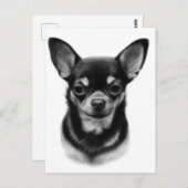 Portrait von handgemalten Chihuahua-Haustieren Postkarte (Vorne/Hinten)