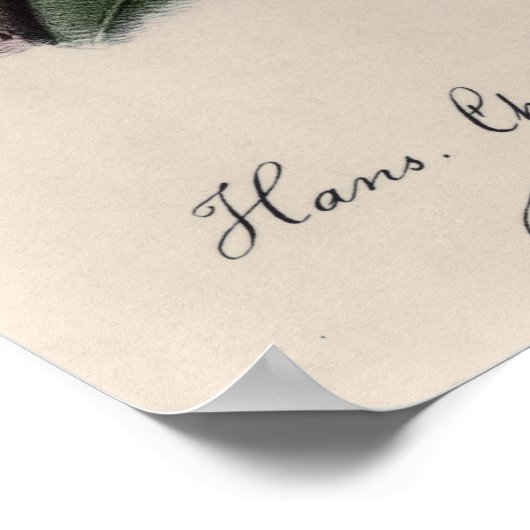 Portrait von Hans Christlich Andersen 2 Poster (Ecke)