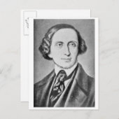 Portrait von Hans Christlich Andersen 2 Postkarte (Vorne/Hinten)