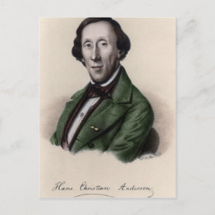 Portrait von Hans Christlich Andersen Postkarte