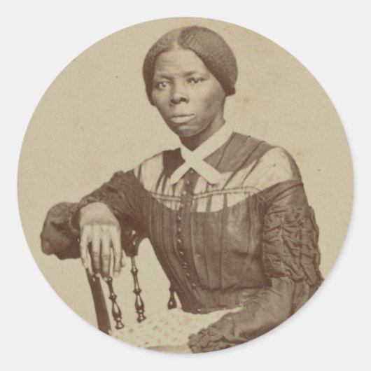 Portrait von Harriet Tubman | 1868-69 Runder Aufkleber (Vorderseite)