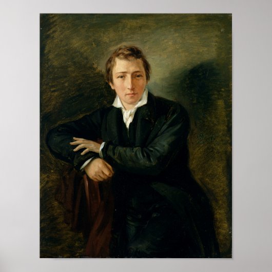 Portrait von Heinrich Heine 1831 Poster (Vorne)